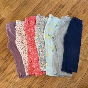 Assorted 18-24 Months Leggings - Purple, Coral, Floral, Mint, Gray, Navy